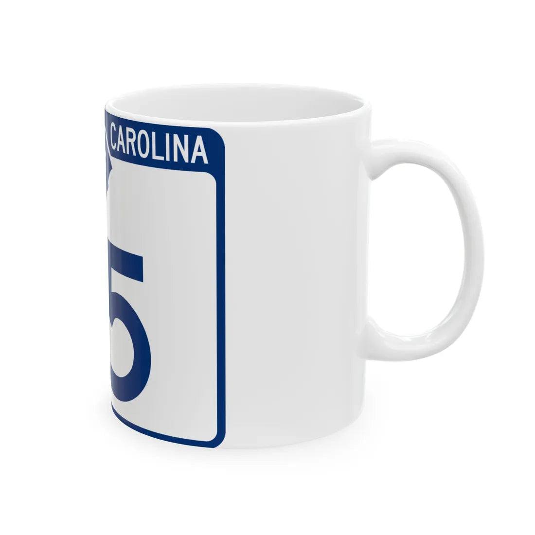 South Carolina 75 (South Carolina) (Road Sign) White Coffee Mug - Go Mug Yourself