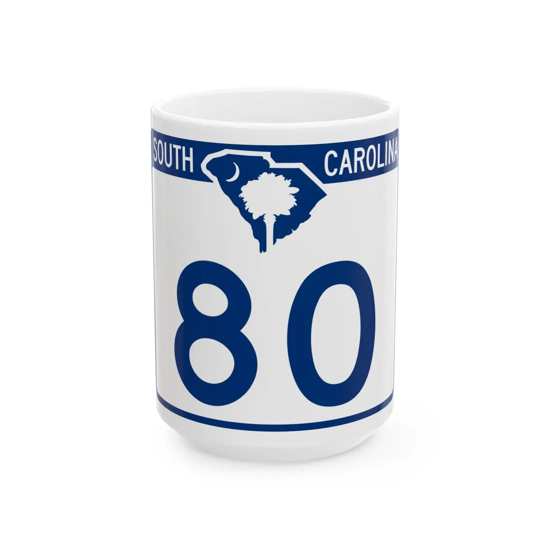 South Carolina 80 (South Carolina) (Road Sign) White Coffee Mug 15oz - Go Mug Yourself