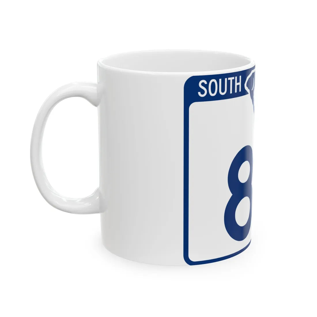 South Carolina 80 (South Carolina) (Road Sign) White Coffee Mug - Go Mug Yourself