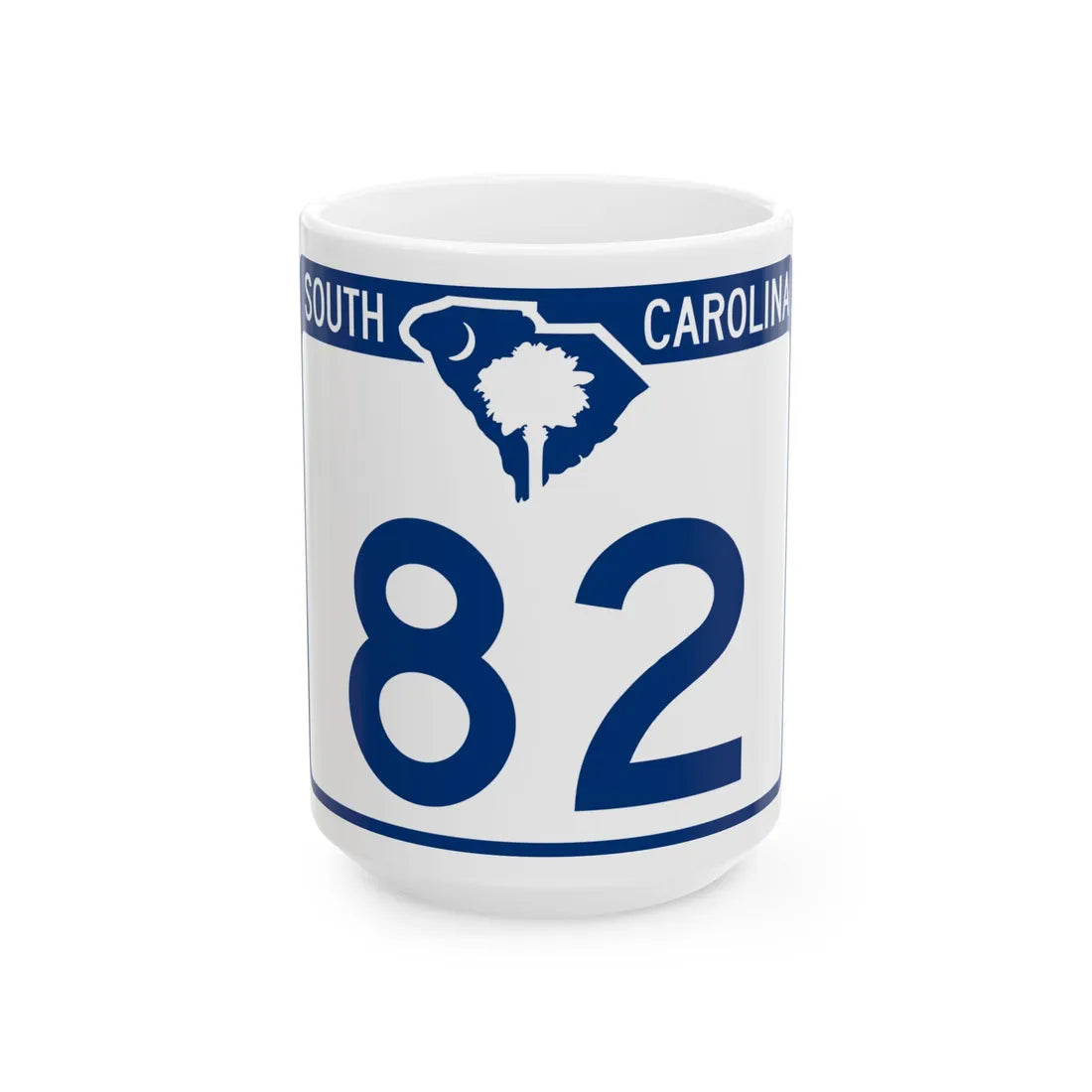 South Carolina 82 (South Carolina) (Road Sign) White Coffee Mug 15oz - Go Mug Yourself