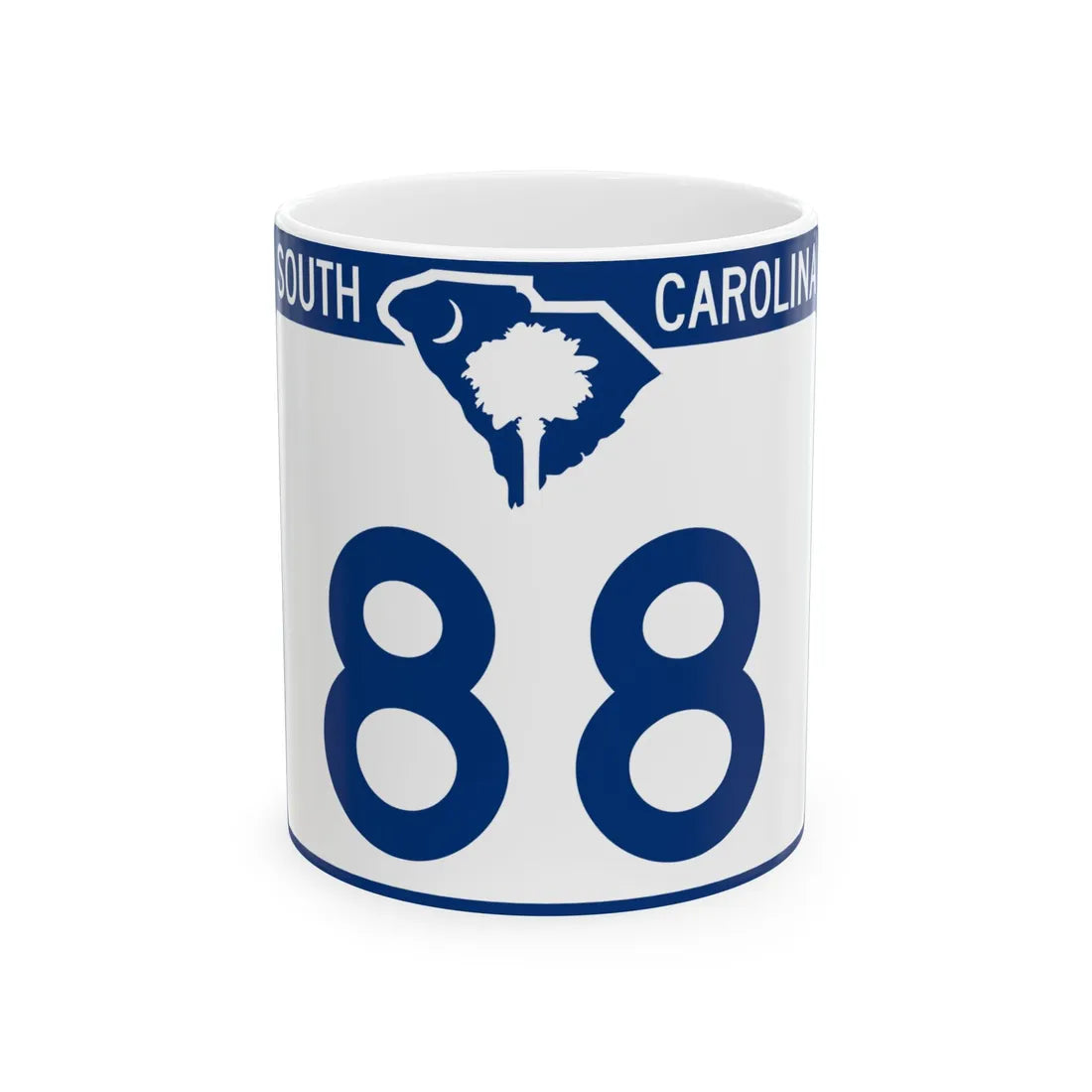 South Carolina 88 (South Carolina) (Road Sign) White Coffee Mug 11oz - Go Mug Yourself