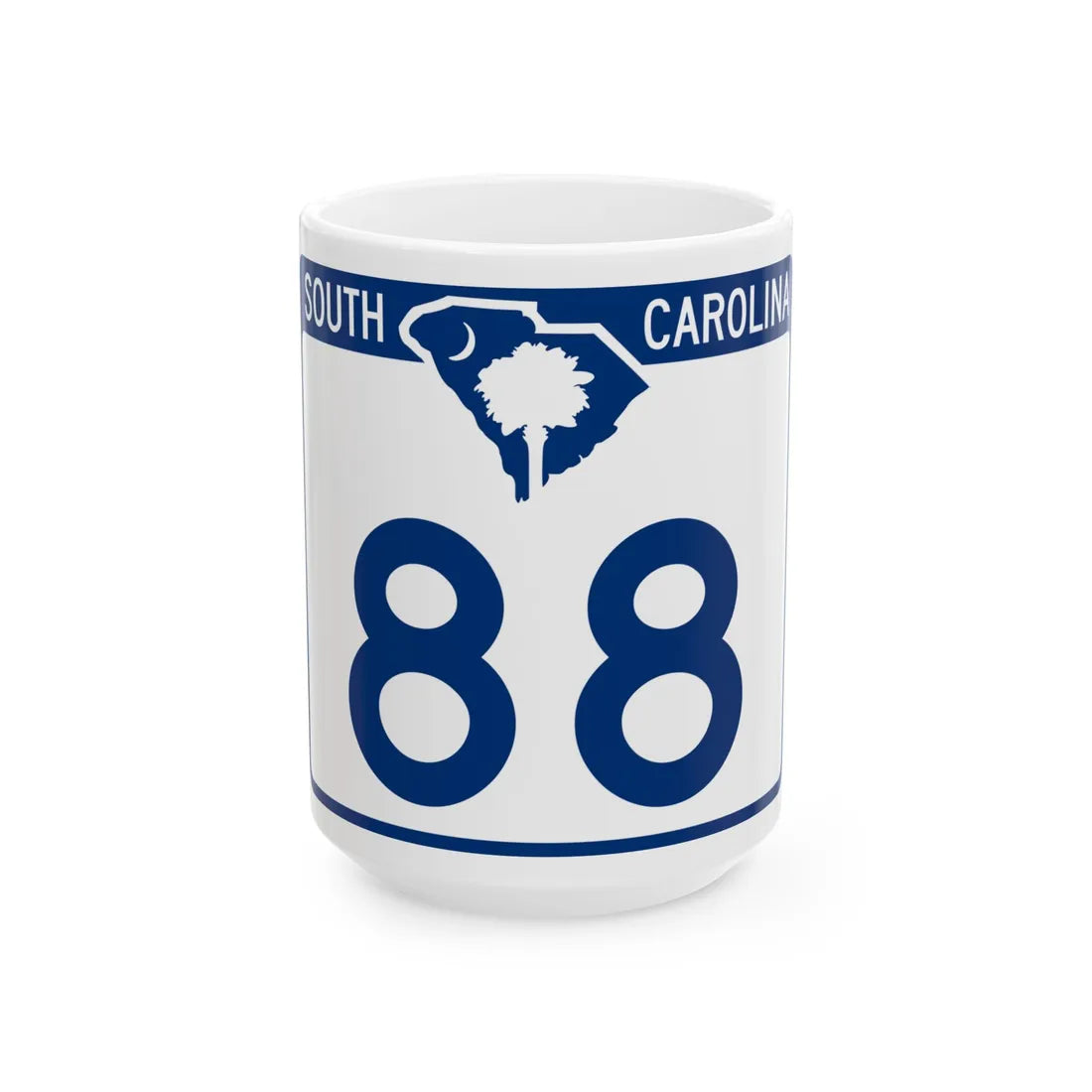 South Carolina 88 (South Carolina) (Road Sign) White Coffee Mug 15oz - Go Mug Yourself