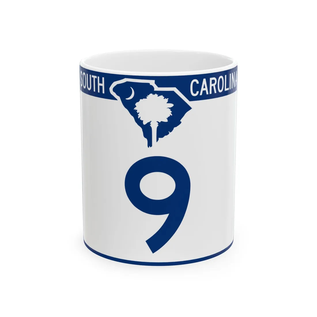 South Carolina 9 (South Carolina) (Road Sign) White Coffee Mug 11oz - Go Mug Yourself
