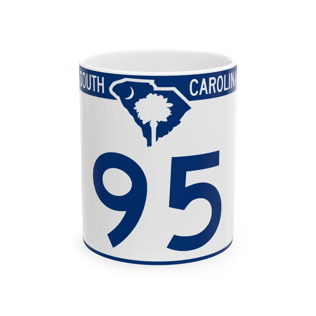 South Carolina 95 (South Carolina) (Road Sign) White Coffee Mug 11oz - Go Mug Yourself