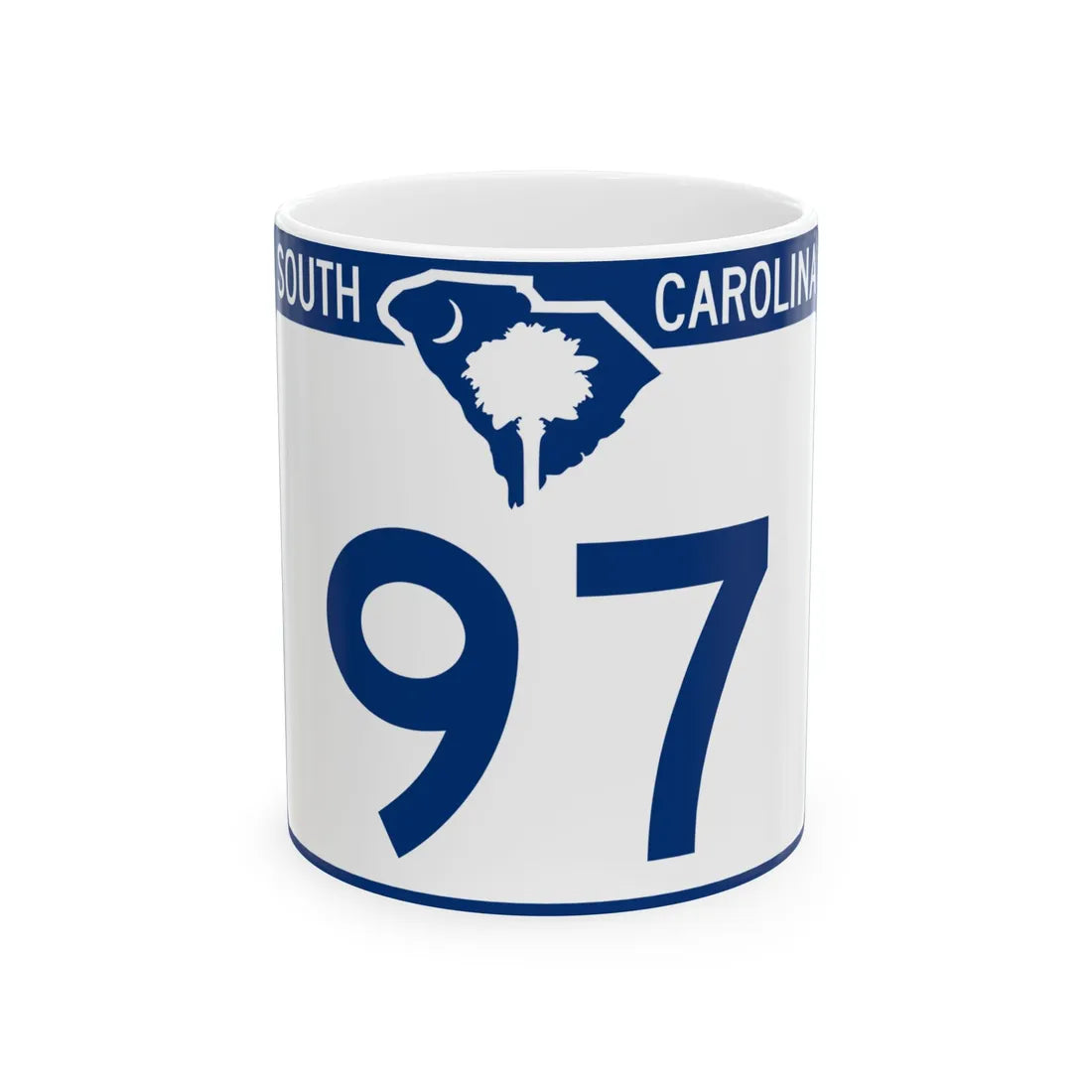South Carolina 97 (South Carolina) (Road Sign) White Coffee Mug 11oz - Go Mug Yourself