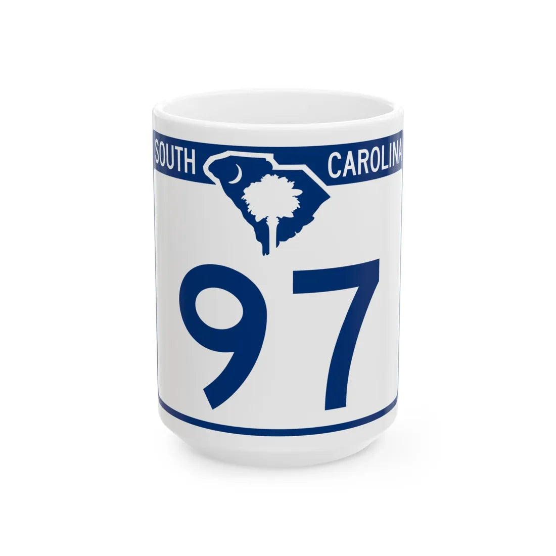 South Carolina 97 (South Carolina) (Road Sign) White Coffee Mug 15oz - Go Mug Yourself