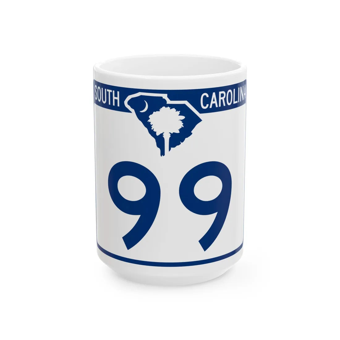 South Carolina 99 (South Carolina) (Road Sign) White Coffee Mug 15oz - Go Mug Yourself