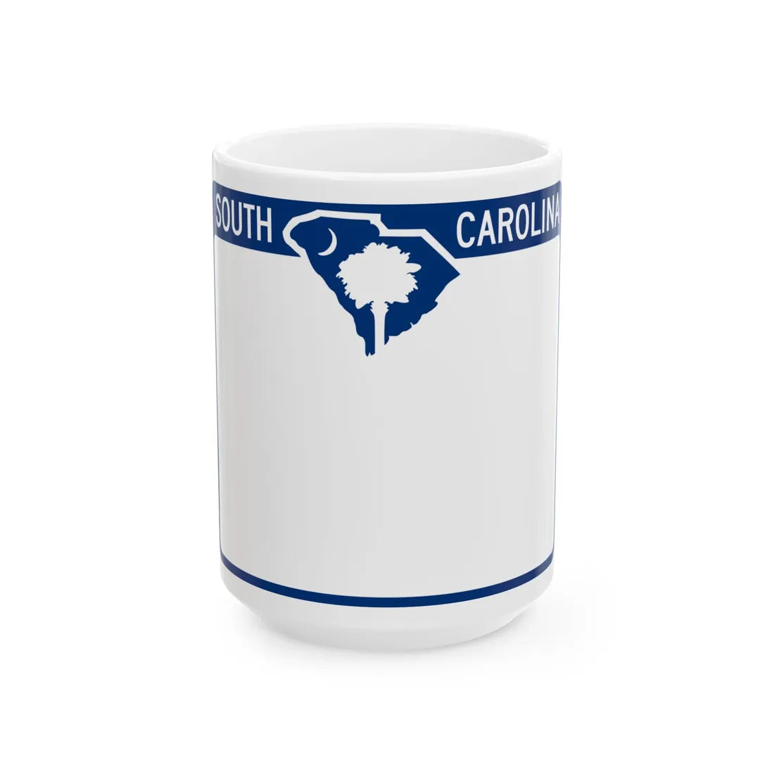 South Carolina blank (South Carolina) (Road Sign) White Coffee Mug 15oz - Go Mug Yourself
