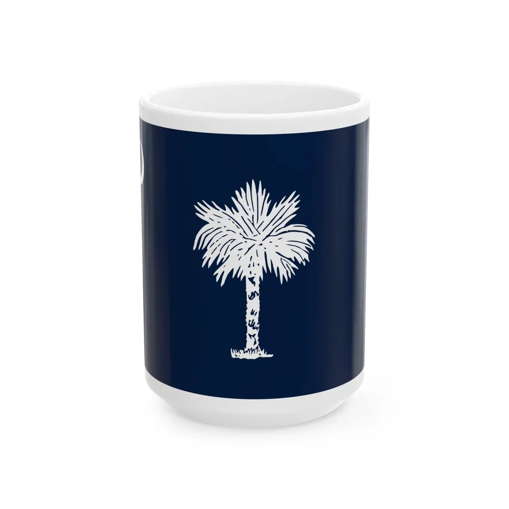 South Carolina Flag Design A (United States) White Coffee Mug 15oz - Go Mug Yourself