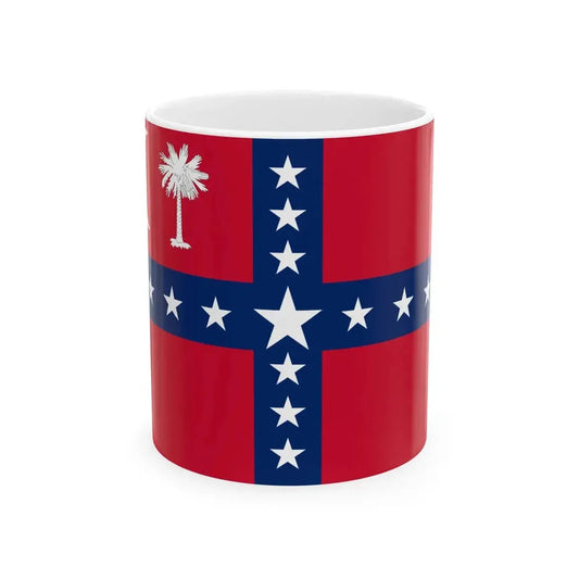South Carolina Sovereignty-Secession Flag (United States) White Coffee Mug 11oz - Go Mug Yourself
