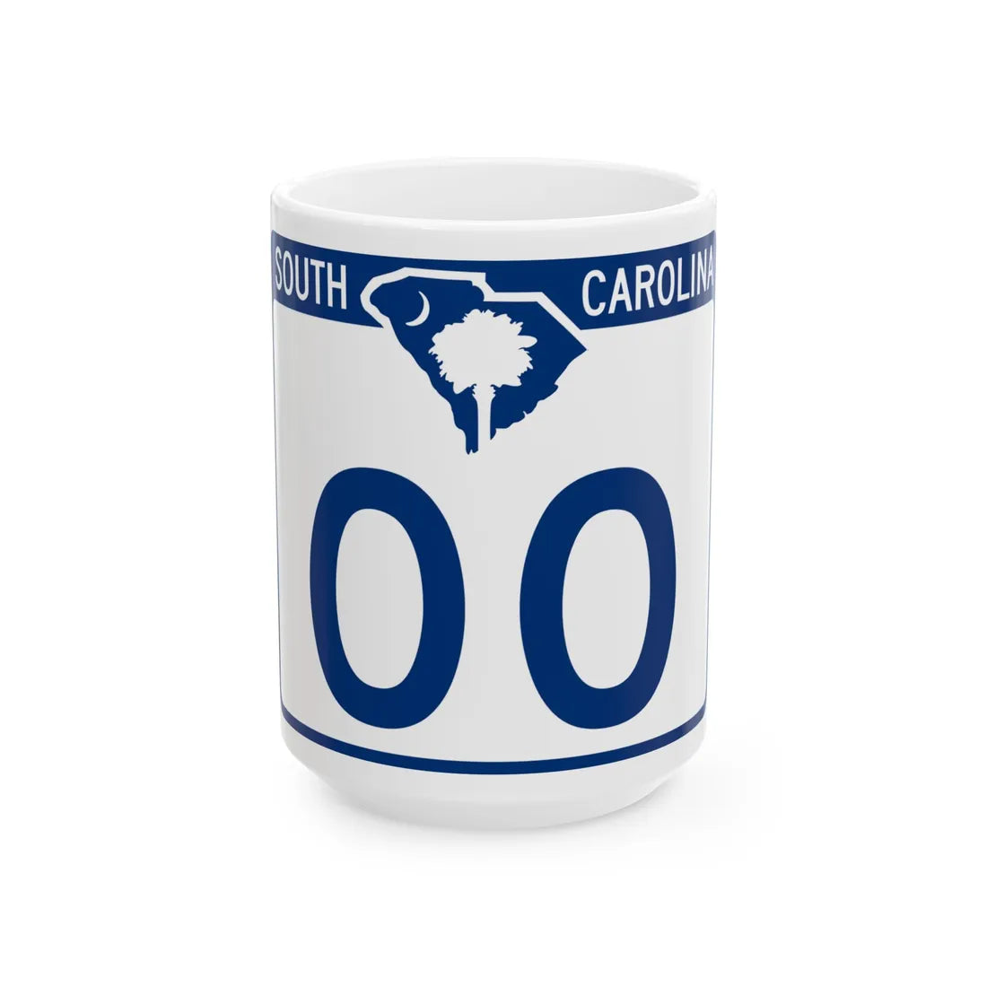 South Carolina X (South Carolina) (Road Sign) White Coffee Mug 15oz - Go Mug Yourself