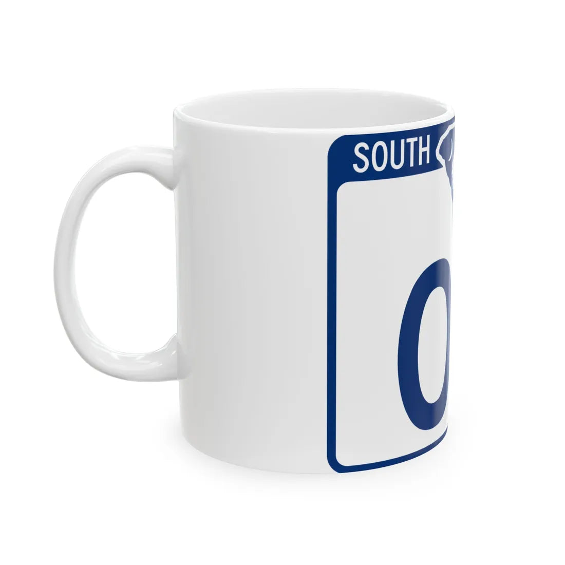 South Carolina X (South Carolina) (Road Sign) White Coffee Mug - Go Mug Yourself