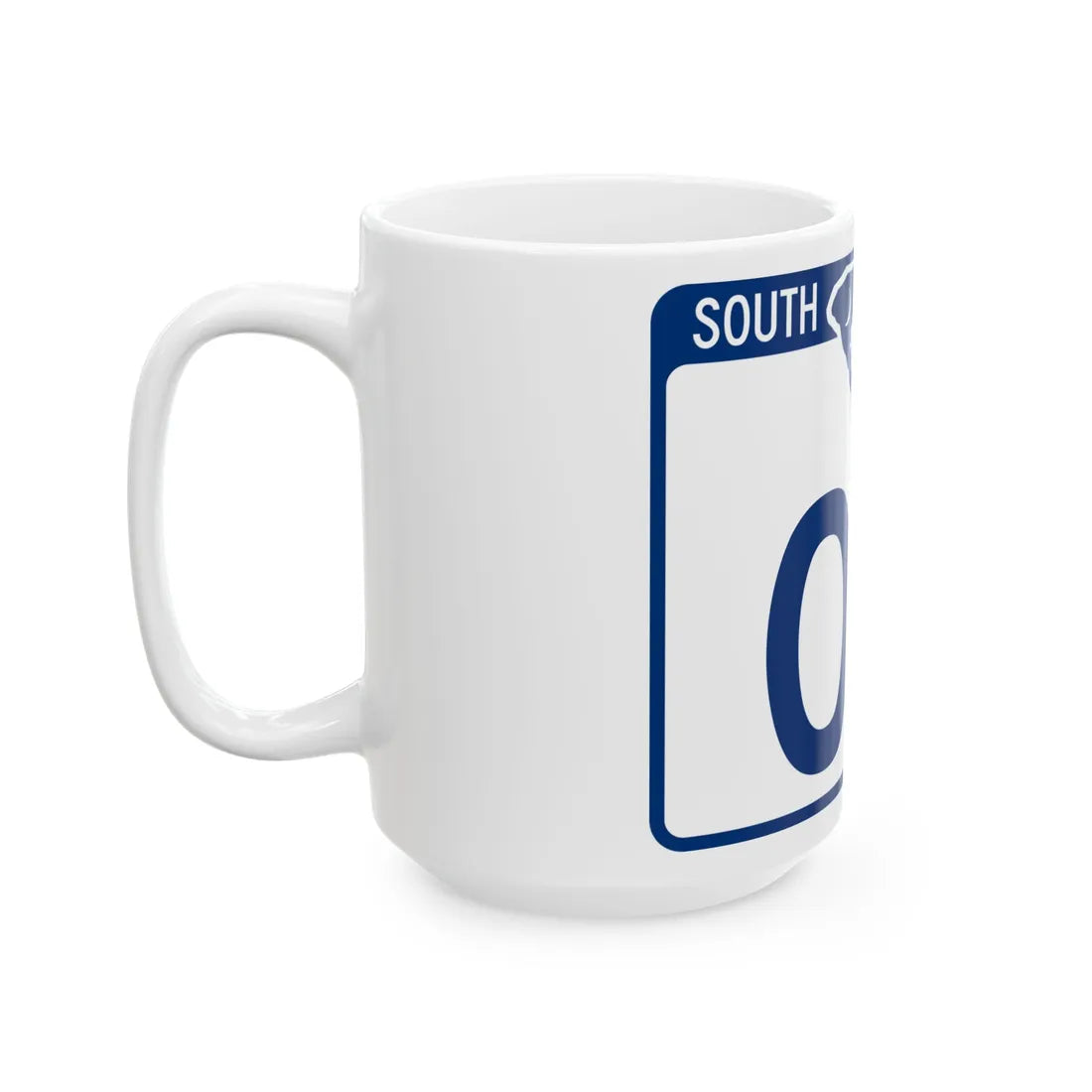 South Carolina X (South Carolina) (Road Sign) White Coffee Mug - Go Mug Yourself