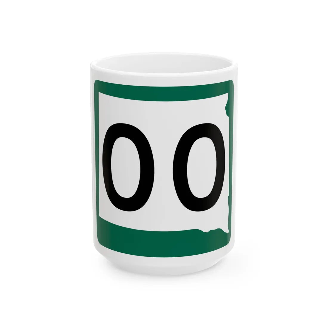 South Dakota 00 (South Dakota) (Road Sign) White Coffee Mug 15oz - Go Mug Yourself