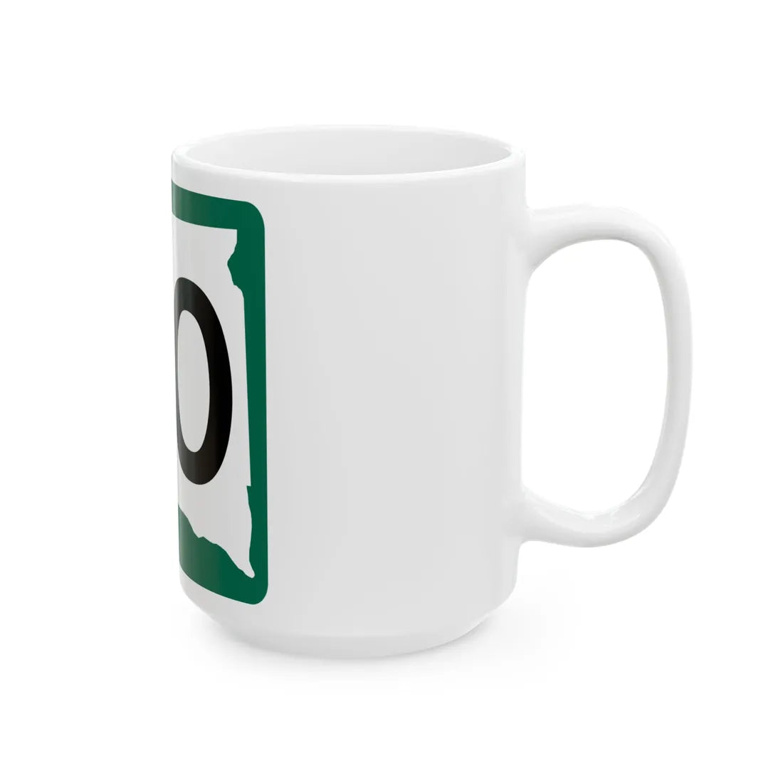South Dakota 00 (South Dakota) (Road Sign) White Coffee Mug - Go Mug Yourself