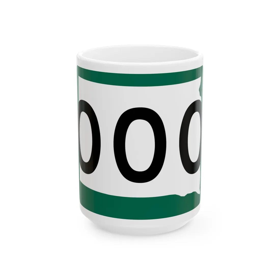 South Dakota 000 (South Dakota) (Road Sign) White Coffee Mug 15oz - Go Mug Yourself