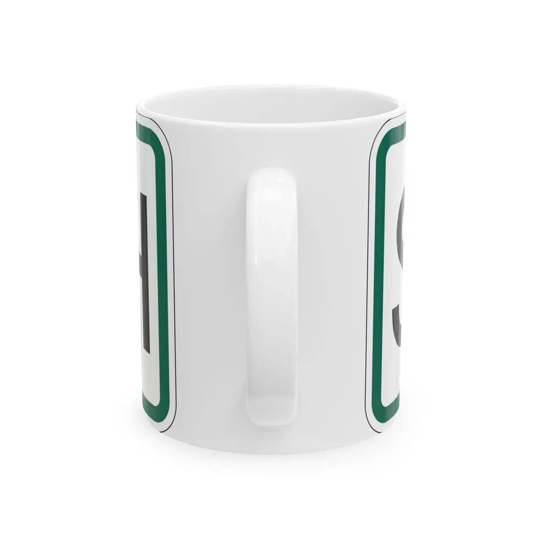 South plate small South Dakota (South Dakota) (Road Sign) White Coffee Mug - Go Mug Yourself