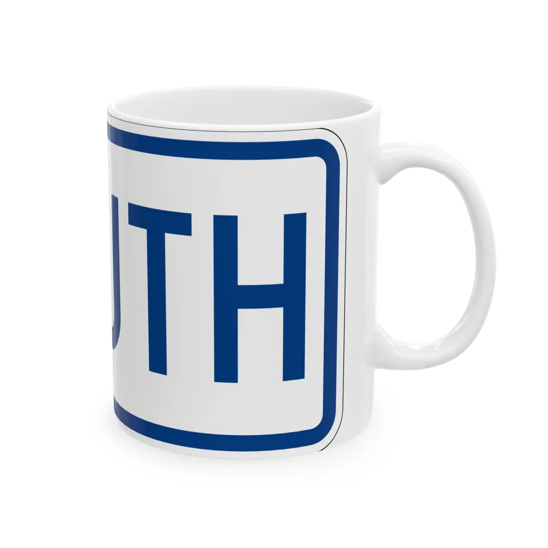 South plate South Carolina (South Carolina) (Road Sign) White Coffee Mug - Go Mug Yourself