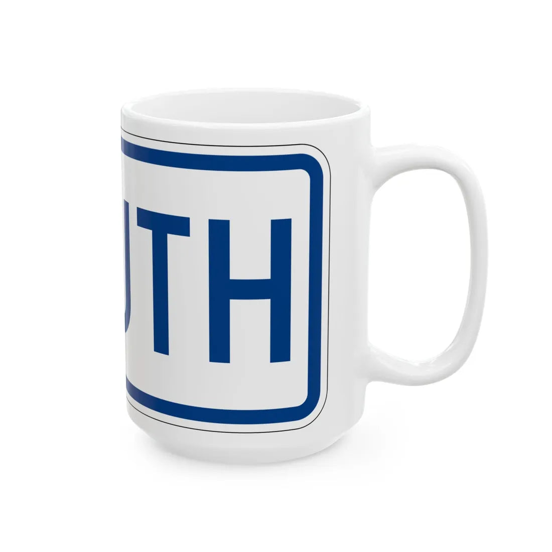 South plate South Carolina (South Carolina) (Road Sign) White Coffee Mug - Go Mug Yourself