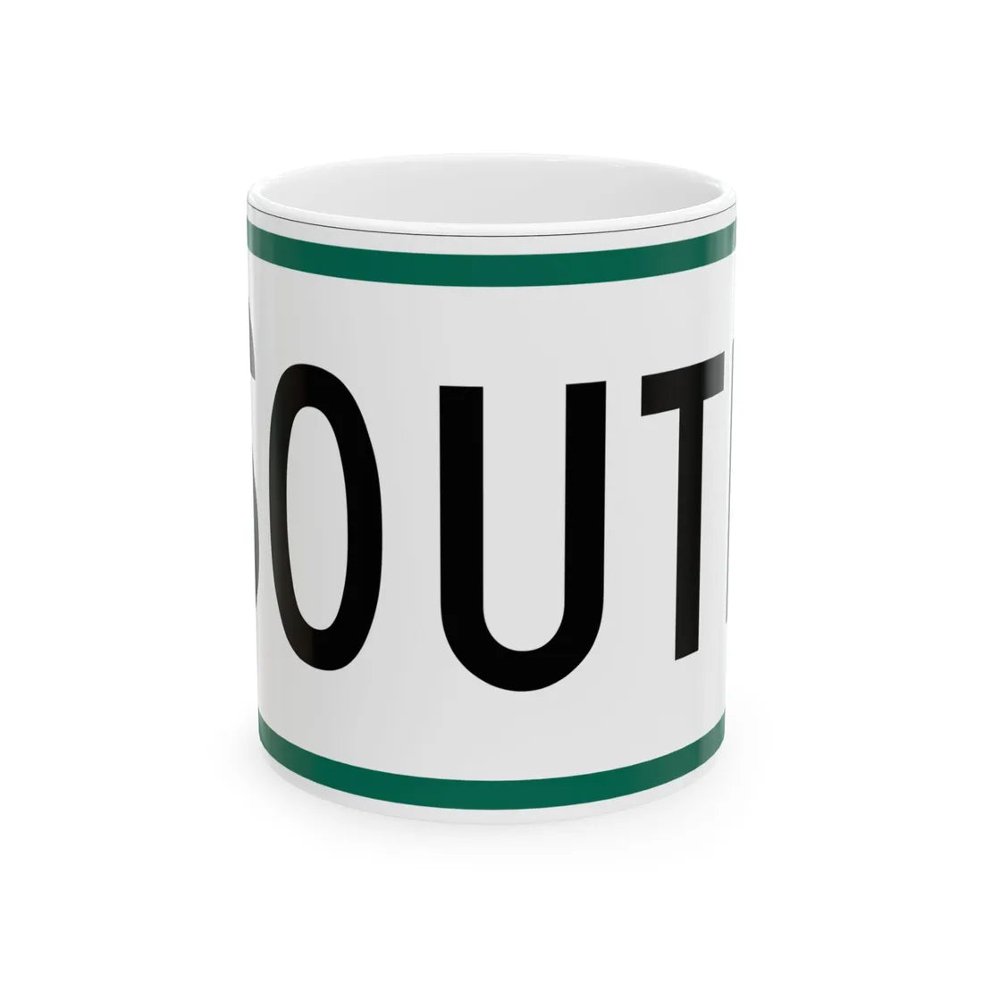 South plate South Dakota (South Dakota) (Road Sign) White Coffee Mug 11oz - Go Mug Yourself