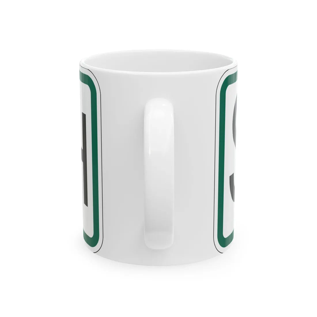 South plate South Dakota (South Dakota) (Road Sign) White Coffee Mug - Go Mug Yourself