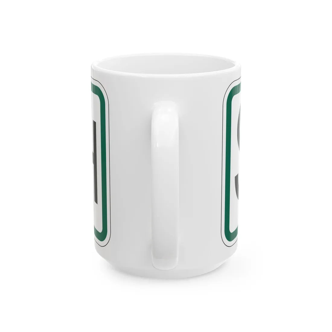 South plate South Dakota (South Dakota) (Road Sign) White Coffee Mug - Go Mug Yourself