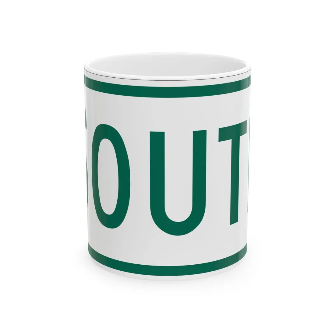 South plate Vermont (Vermont) (Road Sign) White Coffee Mug 11oz - Go Mug Yourself