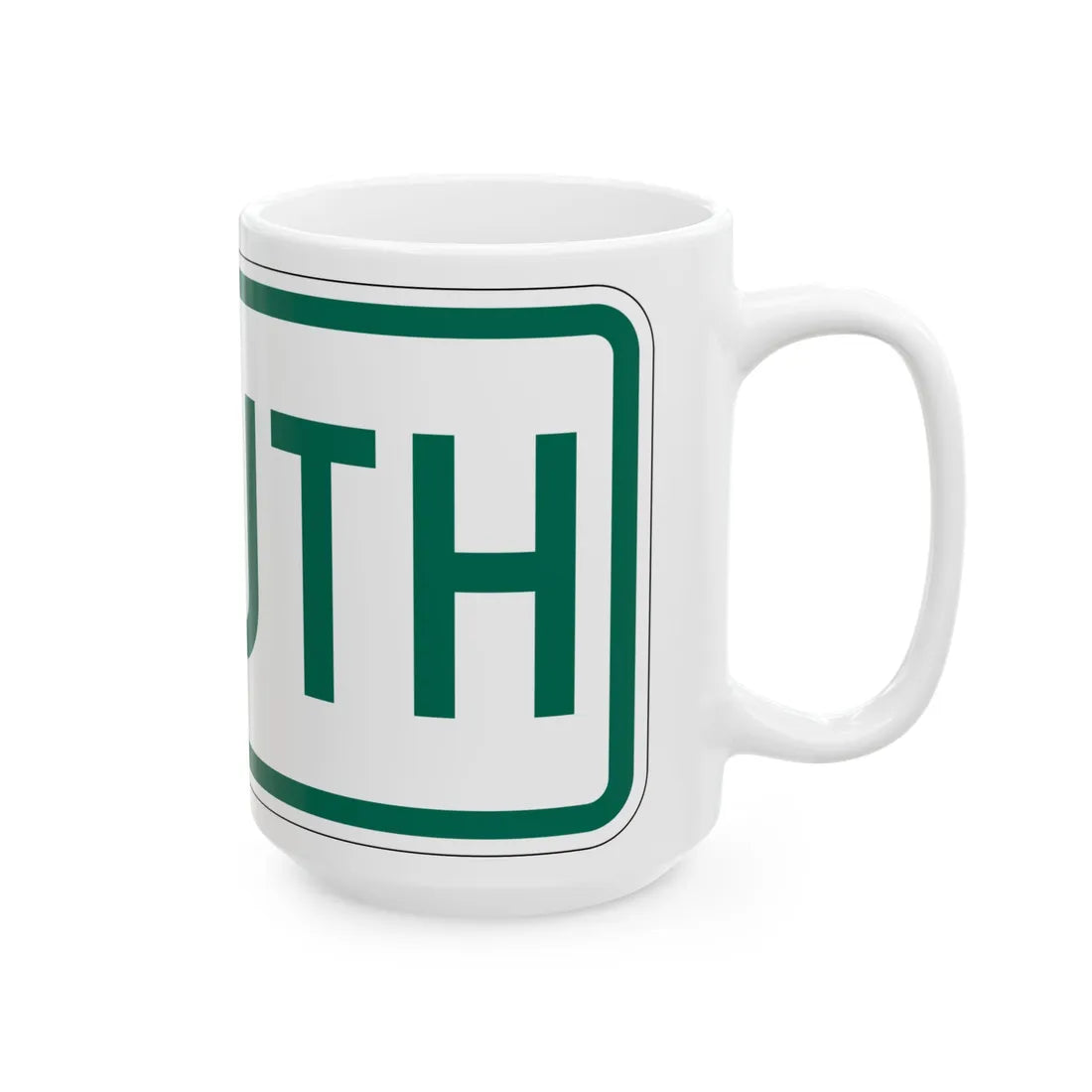 South plate Vermont (Vermont) (Road Sign) White Coffee Mug - Go Mug Yourself