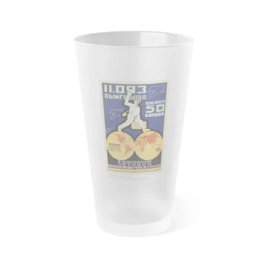 Soviet Era Poster 138 - Frosted Pint Glass 16oz 16oz Frosted - Go Mug Yourself
