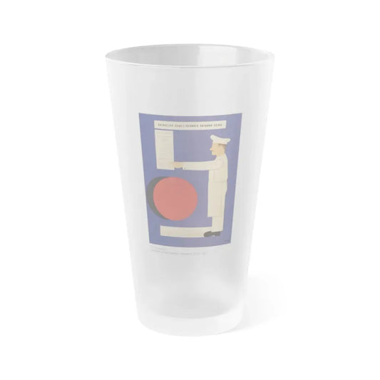 Soviet Era Poster 140 - Frosted Pint Glass 16oz 16oz Frosted - Go Mug Yourself