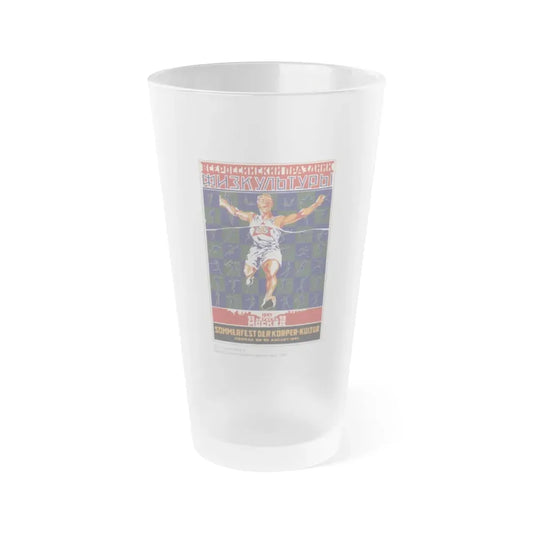 Soviet Era Poster 148 - Frosted Pint Glass 16oz 16oz Frosted - Go Mug Yourself