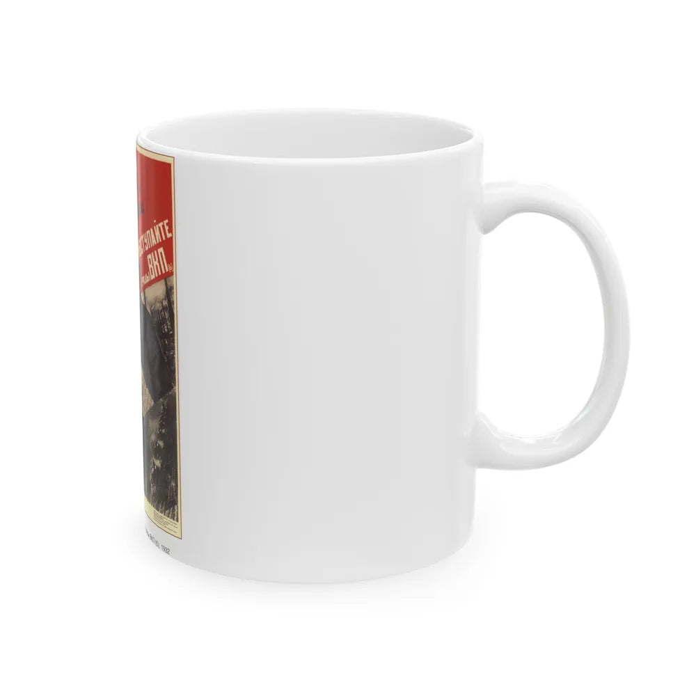 Soviet Era Poster 154 - White Coffee Mug-Go Mug Yourself