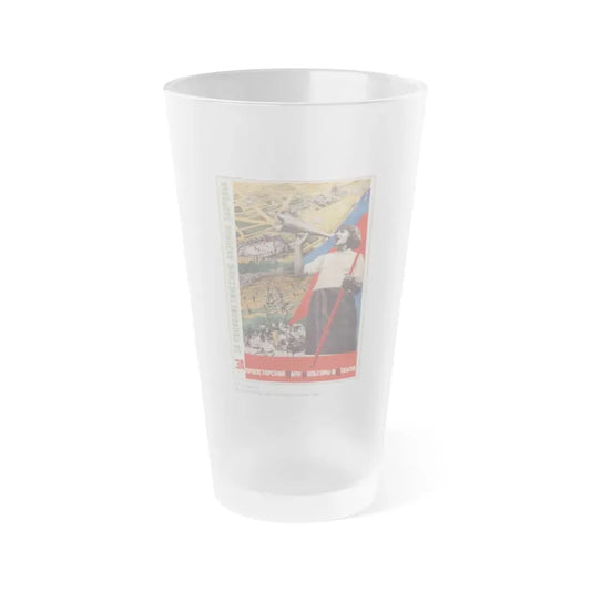 Soviet Era Poster 156 - Frosted Pint Glass 16oz 16oz Frosted - Go Mug Yourself