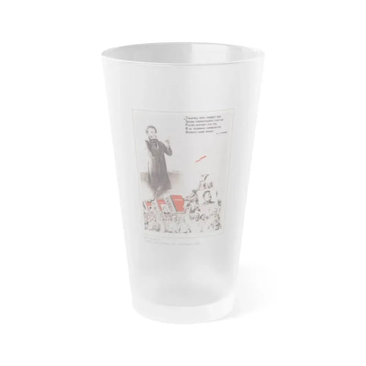 Soviet Era Poster 168 - Frosted Pint Glass 16oz 16oz Frosted - Go Mug Yourself