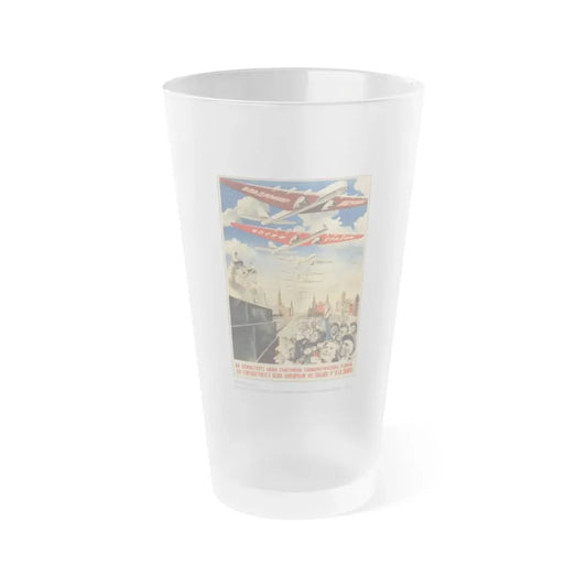 Soviet Era Poster 170 - Frosted Pint Glass 16oz 16oz Frosted - Go Mug Yourself