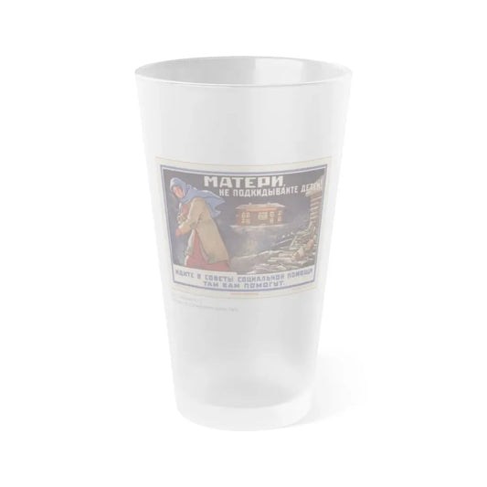 Soviet Era Poster 224 - Frosted Pint Glass 16oz 16oz Frosted - Go Mug Yourself