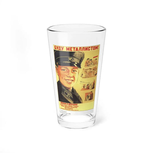 Soviet Era Poster 245 - Pint Glass 16oz 16oz - Go Mug Yourself