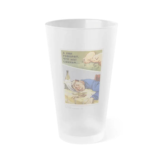 Soviet Era Poster 279 - Frosted Pint Glass 16oz 16oz Frosted - Go Mug Yourself