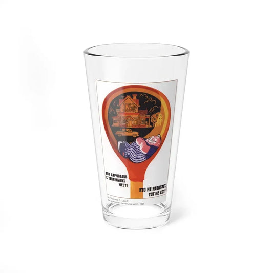 Soviet Era Poster 289 - Pint Glass 16oz 16oz - Go Mug Yourself