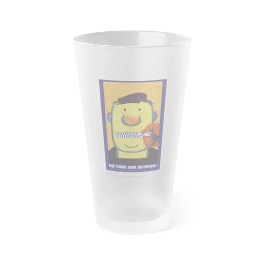 Soviet Era Poster 291 - Frosted Pint Glass 16oz 16oz Frosted - Go Mug Yourself