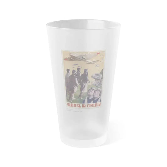 Soviet Era Poster 296 - Frosted Pint Glass 16oz 16oz Frosted - Go Mug Yourself