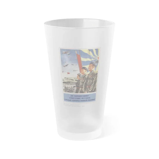 Soviet Era Poster 302 - Frosted Pint Glass 16oz 16oz Frosted - Go Mug Yourself