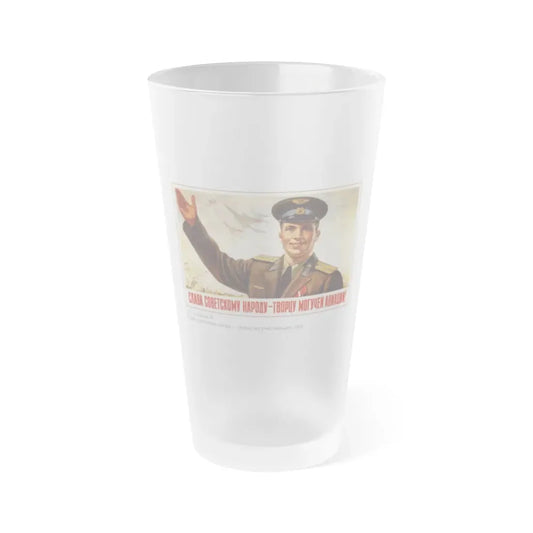 Soviet Era Poster 310 - Frosted Pint Glass 16oz 16oz Frosted - Go Mug Yourself
