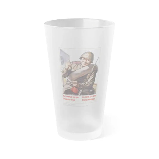 Soviet Era Poster 338 - Frosted Pint Glass 16oz Default Title - Go Mug Yourself