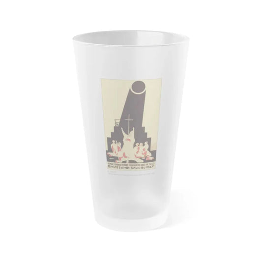 Soviet Era Poster 385 - Frosted Pint Glass 16oz 16oz Frosted - Go Mug Yourself
