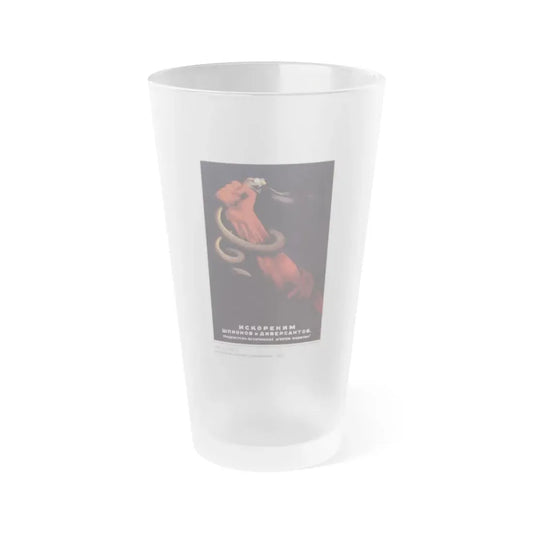 Soviet Era Poster 399 - Frosted Pint Glass 16oz 16oz Frosted - Go Mug Yourself