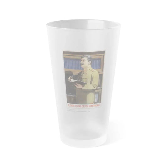 Soviet Era Poster 410 - Frosted Pint Glass 16oz 16oz Frosted - Go Mug Yourself