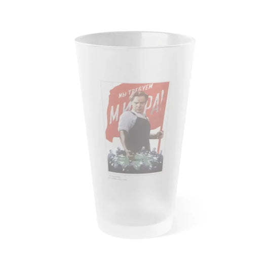 Soviet Era Poster 414 - Frosted Pint Glass 16oz 16oz Frosted - Go Mug Yourself