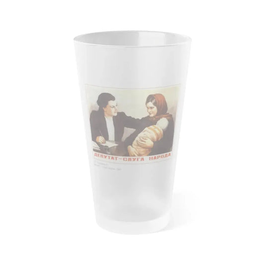 Soviet Era Poster 417 - Frosted Pint Glass 16oz 16oz Frosted - Go Mug Yourself
