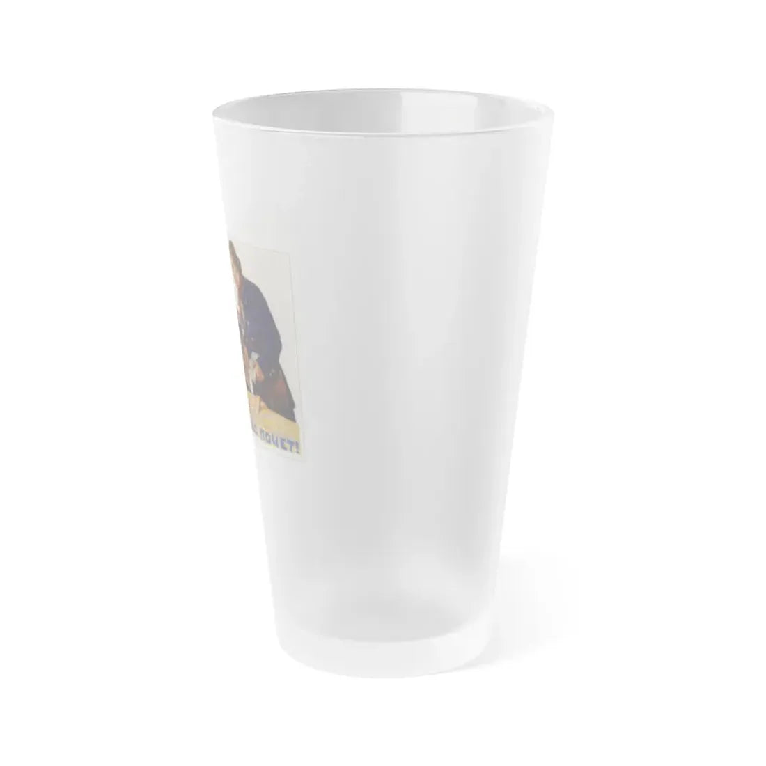 Soviet Era Poster 420 - Frosted Pint Glass 16oz - Go Mug Yourself